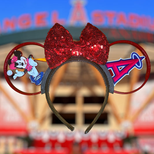 Baseball Angels Ears and Bow Only