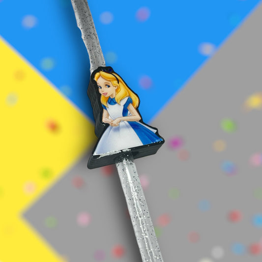 Wonderland Girl 3D Printed Straw Topper