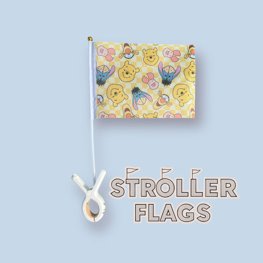 Mini Stroller Flag with Clip | Silly Bear 2.0|