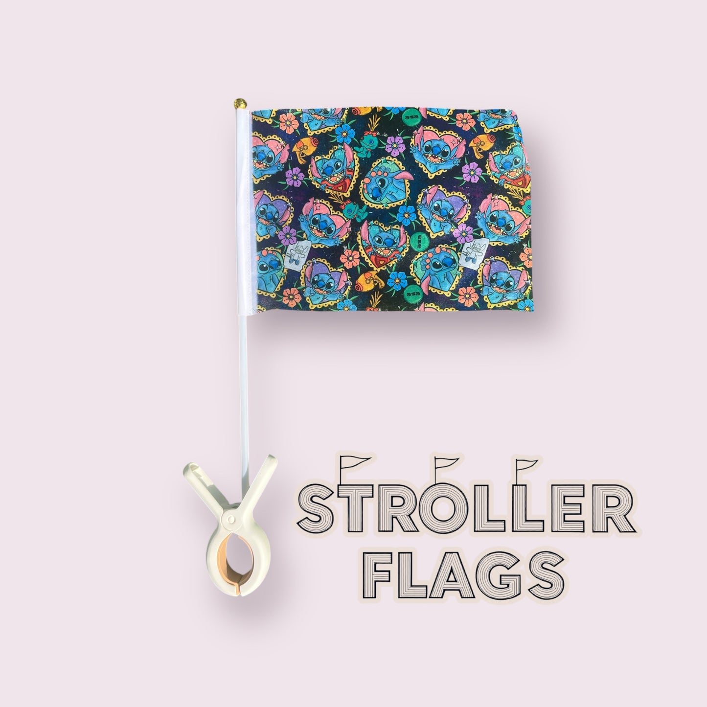 Mini Stroller Flag with Clip | 626 Alien |