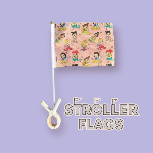 Mini Stroller Flag with Clip | Baby Princesses |