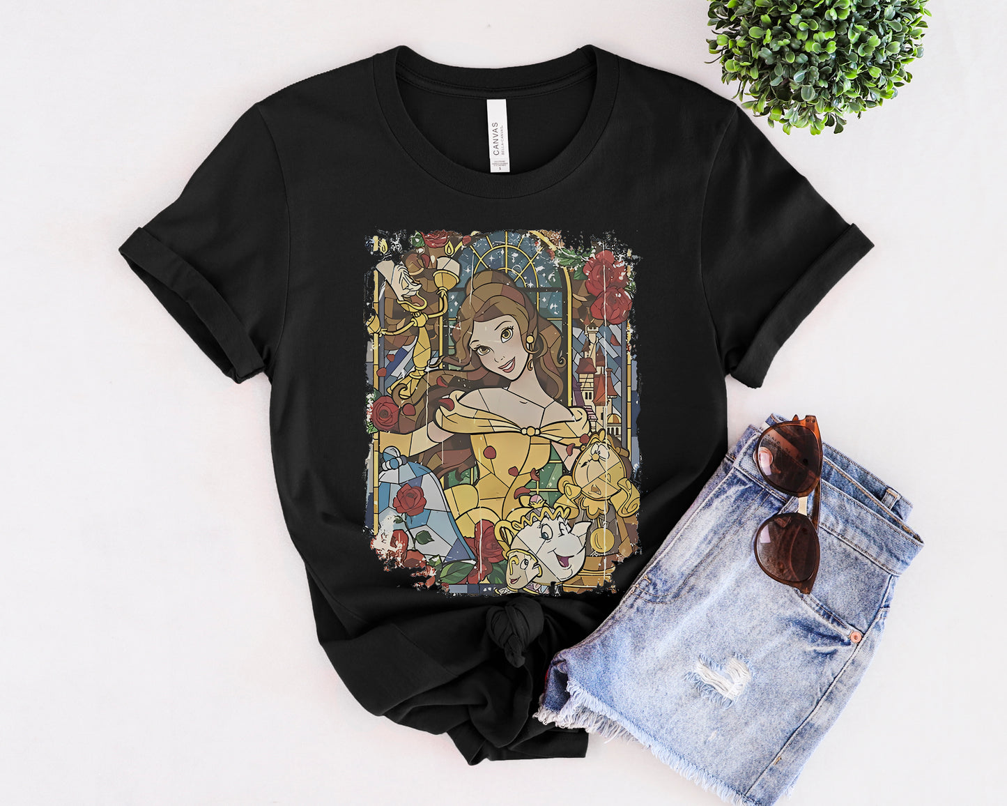 Beauty Stained Glass Short Sleeve T-shirt